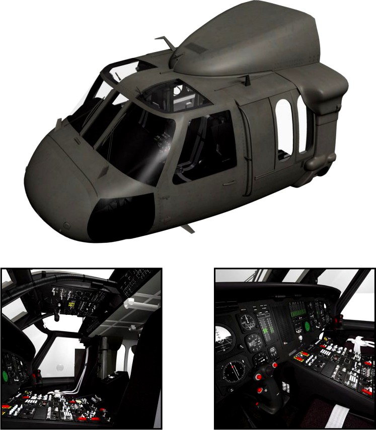 UH-60 Blackhawk Cockpit3d model