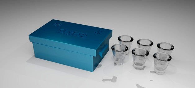 Shot Glass Ice Cube Tray Mold by t78Swiss