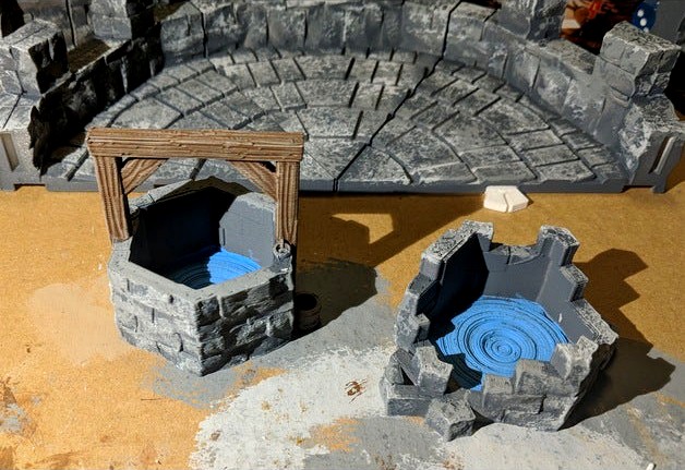 Fantasy Wargame Terrain - Well and Ruined Well by sablebadger