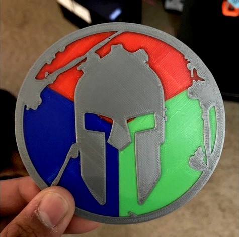 Spartan Trifecta Badge (Multi-Material) by basra1998