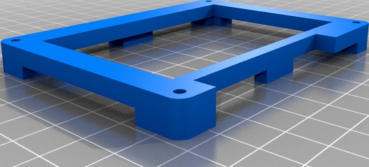 Mounting frame for LCD-12864 by GrafChrono