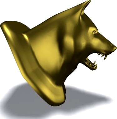 wolf head statue 23d model