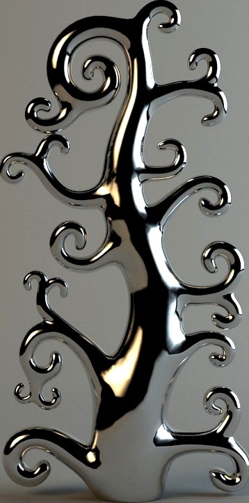 Chrome decor statue3d model