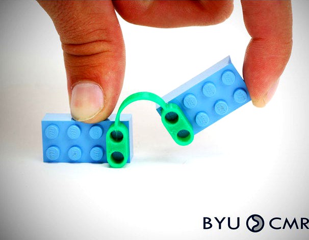 FlexLinks: Fixed-Fixed Beam - Half Circle (LEGO Compatible) by BYU_CMR