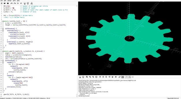 Parameterizable Gear by plushvoxel