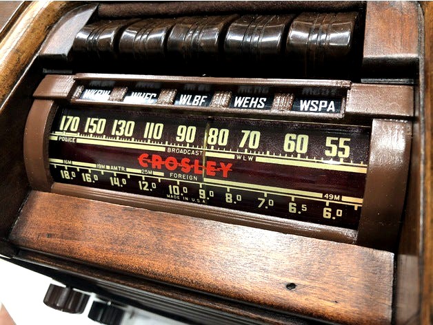 1937 Crosley AM Radio faceplate by dnear1