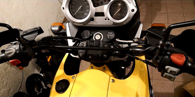 USB and battery voltage monitor holder for BMW F650GS by nhadjinikolov