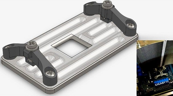 Custom adapter for 939/754 cooler to am2, am3, fm1 or fm2 socket or instead original frame by megazuz