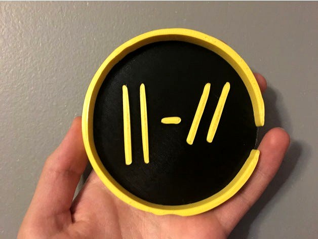 Twenty One Pilots Coaster: New "Trench" Logo by josiahdesigns