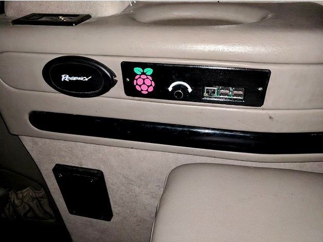 Raspberry PI Automotive cd/dvd player insert by Xs4eyes