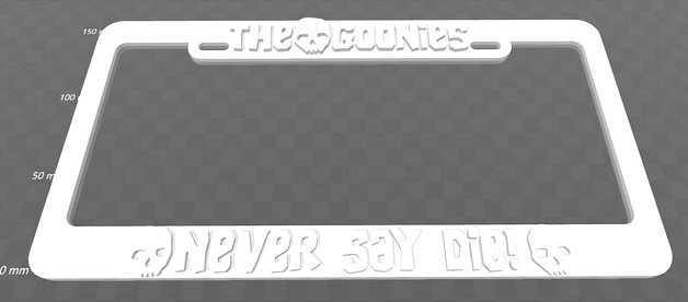 The Goonies - Never Say Die!, License Plate Frame by beckerthorne