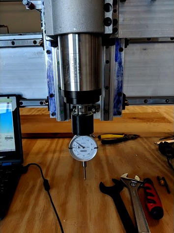 Dial indicator clamp for CNC router spindle by bencarlson