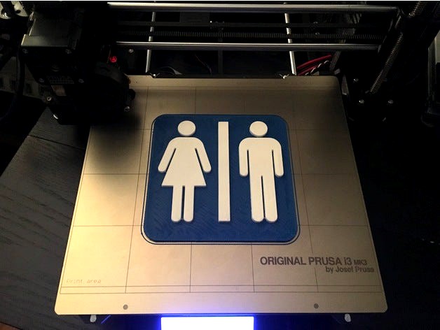 Restroom sign by nuggyblake