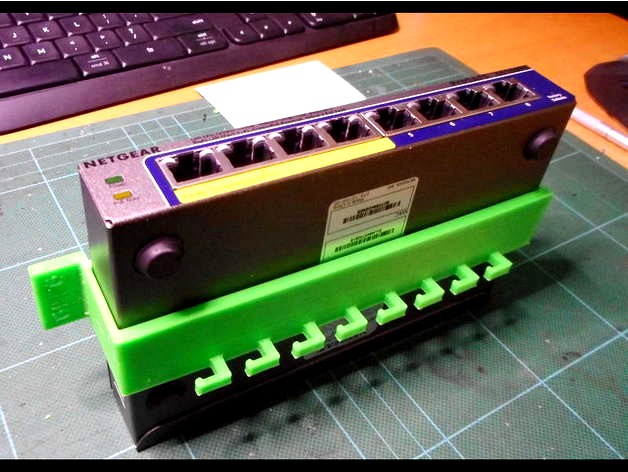 Under Desk Saddle Mount for Netgear 8 Port Switch by bazza_light