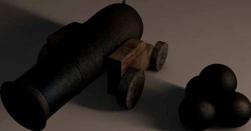 Pirate Cannon 3D Model