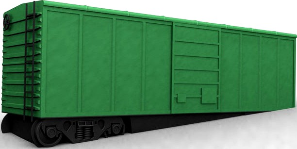 Damaged Boxcar Assembly - 32mm scale / S-Gauge by Table_Top_Gaming_Fun