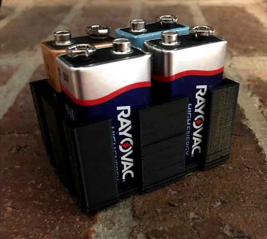 9 Volt Battery Storage Holder by DIYGuy3030