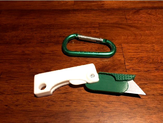 Folding Utility Knife with carabiner lock by TexasJeep