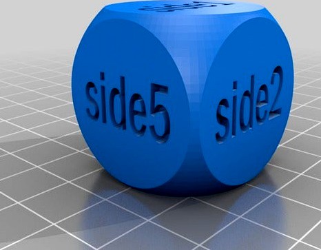 Customizable Text Dice by MikeOShay