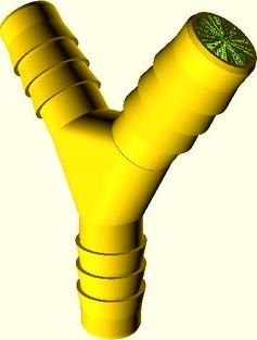 Barbed Hose Wye by varnerrants