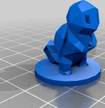 Low-Poly Squirtle with Base by codyjbates