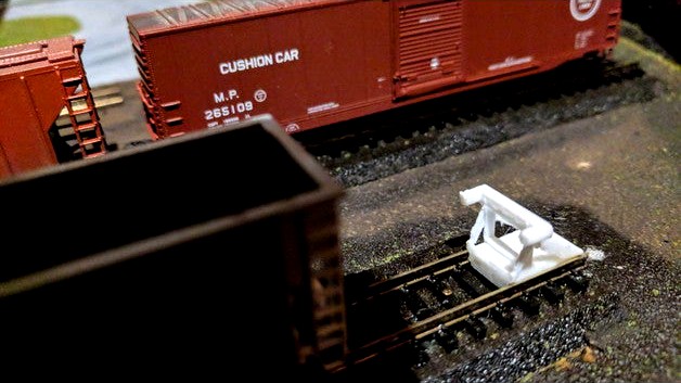 N Guage Buffer Stop by dbjherbert