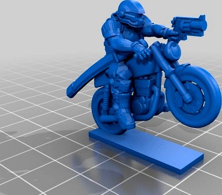 Gaslands Bike Rider with Gun miniature by Mylakovich