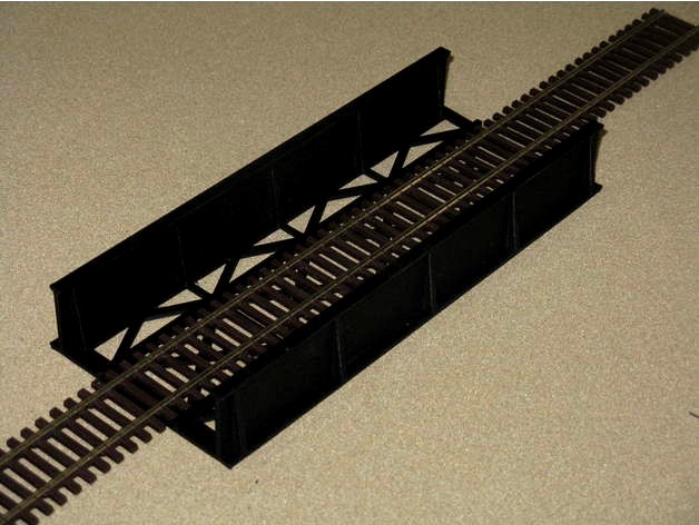 HO Scale Straight Bridge 7.5 Inches by kabrumble