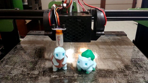 Chimera Dual Extruder mount/cooling system 50mm fan version for Tevo Tornado/Creality CR-10/Ender-3 by Elektrolenin