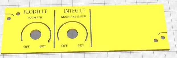 A320 Lightning Panel Pilot Side  144,5*45mm by Kiox