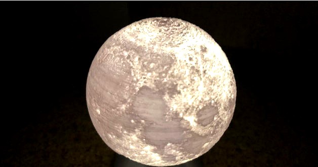 Moon globe LED lamp by mcgeehd