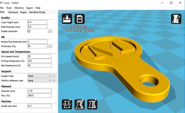 Shopping Cart Token Keyring by morvfer7