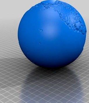 Lithophane / 3d model of Earth  by raTMole