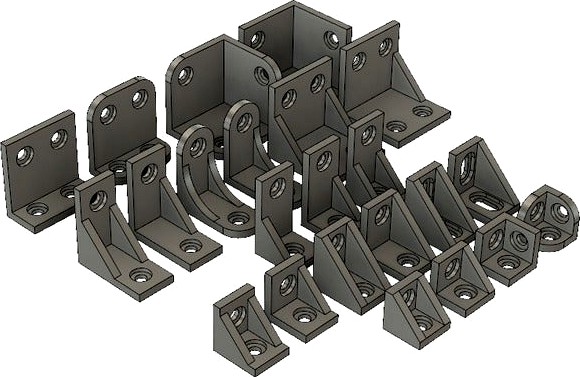 Corner Brackets For System20 2020 / 2040 Extrusion by mce076