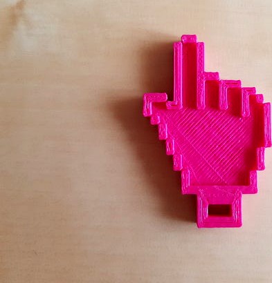 Hand cursor vector Keychain by AlbaSa