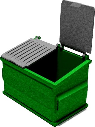 1/18 scale Garbage Dumpster by tanner3d