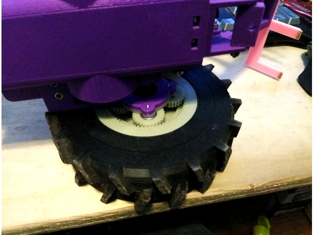 Geared hub for OpenRC tractor motor mod by beast_c_a_t