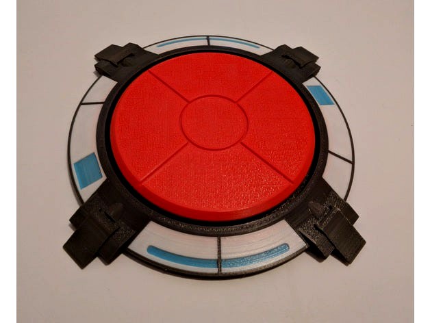 Portal Button Coaster - Multimaterial by danellinwood