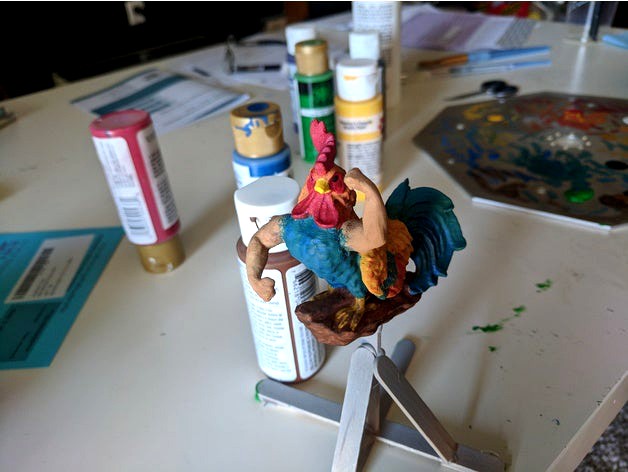 Garden Rooster with Beefy Arms by aaronbot3000