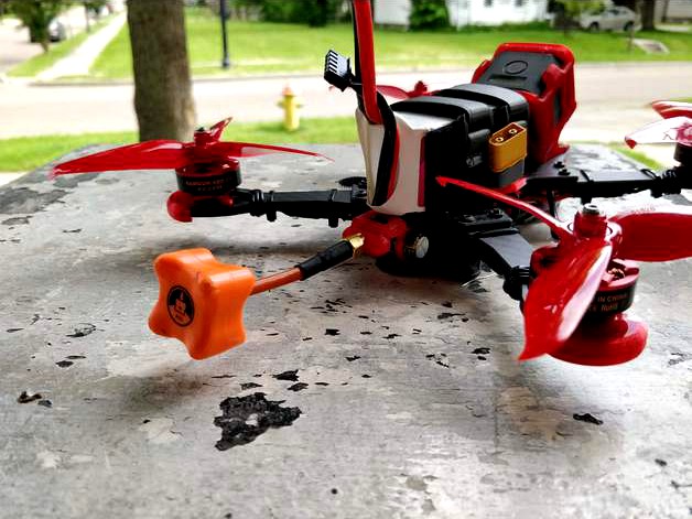 Hyperlow CG VTX Pigtail Mount W/ Capacitor Mount (TBS Unify style pigtail)  by Fickert