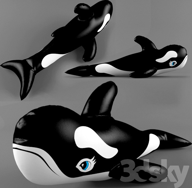 Inflatable killer whale 3d model