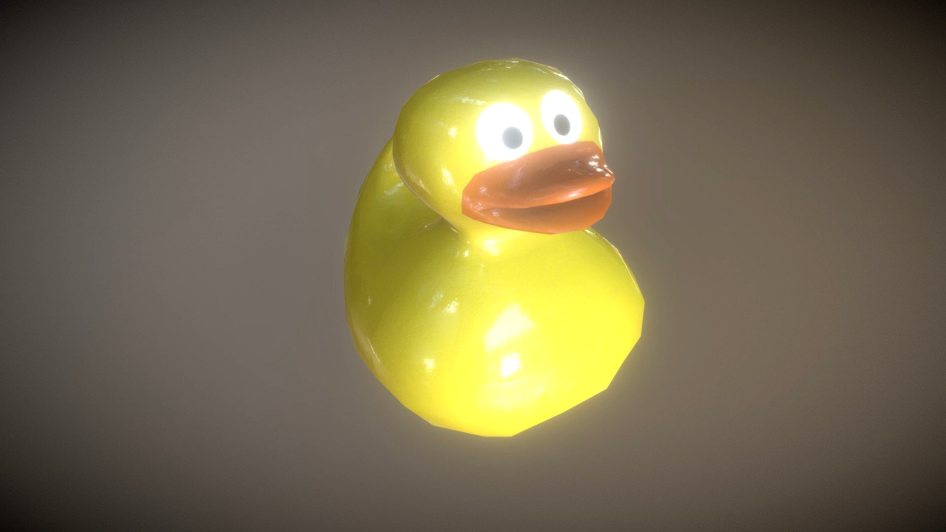 Game Ready Yellow Rubber Duck Toy low poly