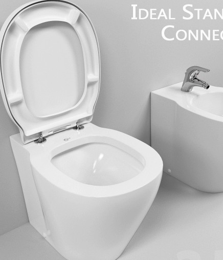 Squat toilet and bidet Ideal Standard Connect, bidet mixer Ideal Standard Ceraplan