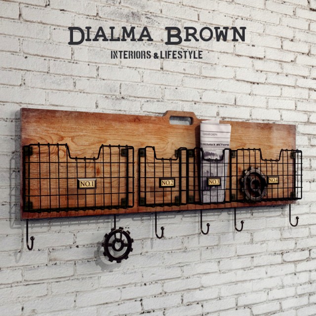 Hanger - magazine rack Dialma Brown DB003637