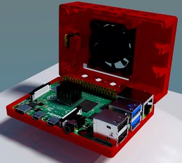 Raspberry Pi 4 B Case with fan and power button