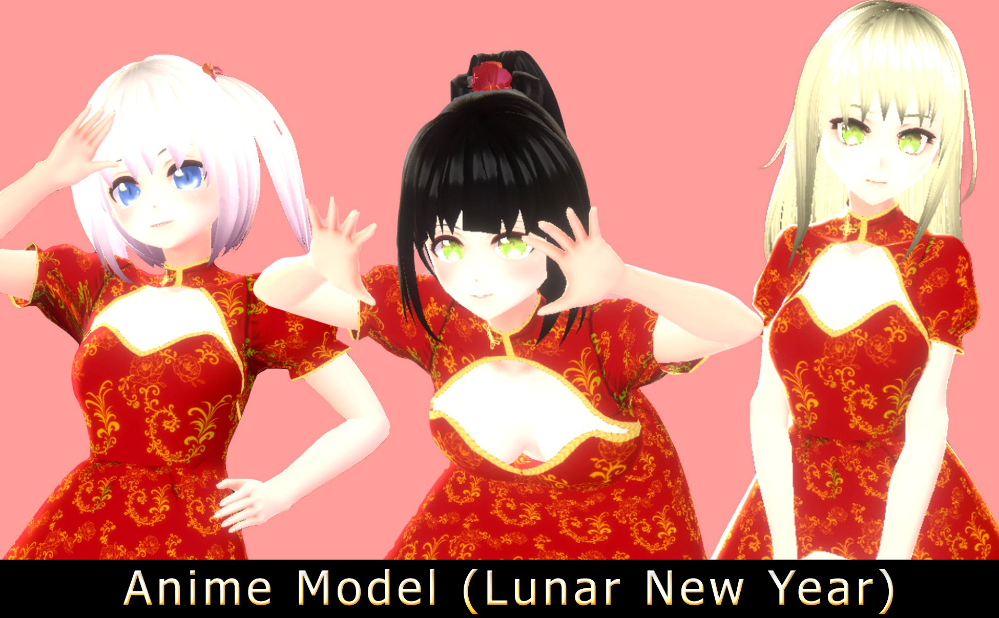 Anime Character : Lunar New Year Series / Contain VRM