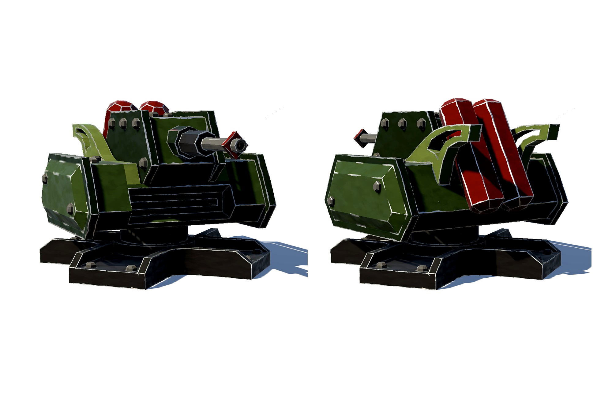 3D Defence Cannon Turret