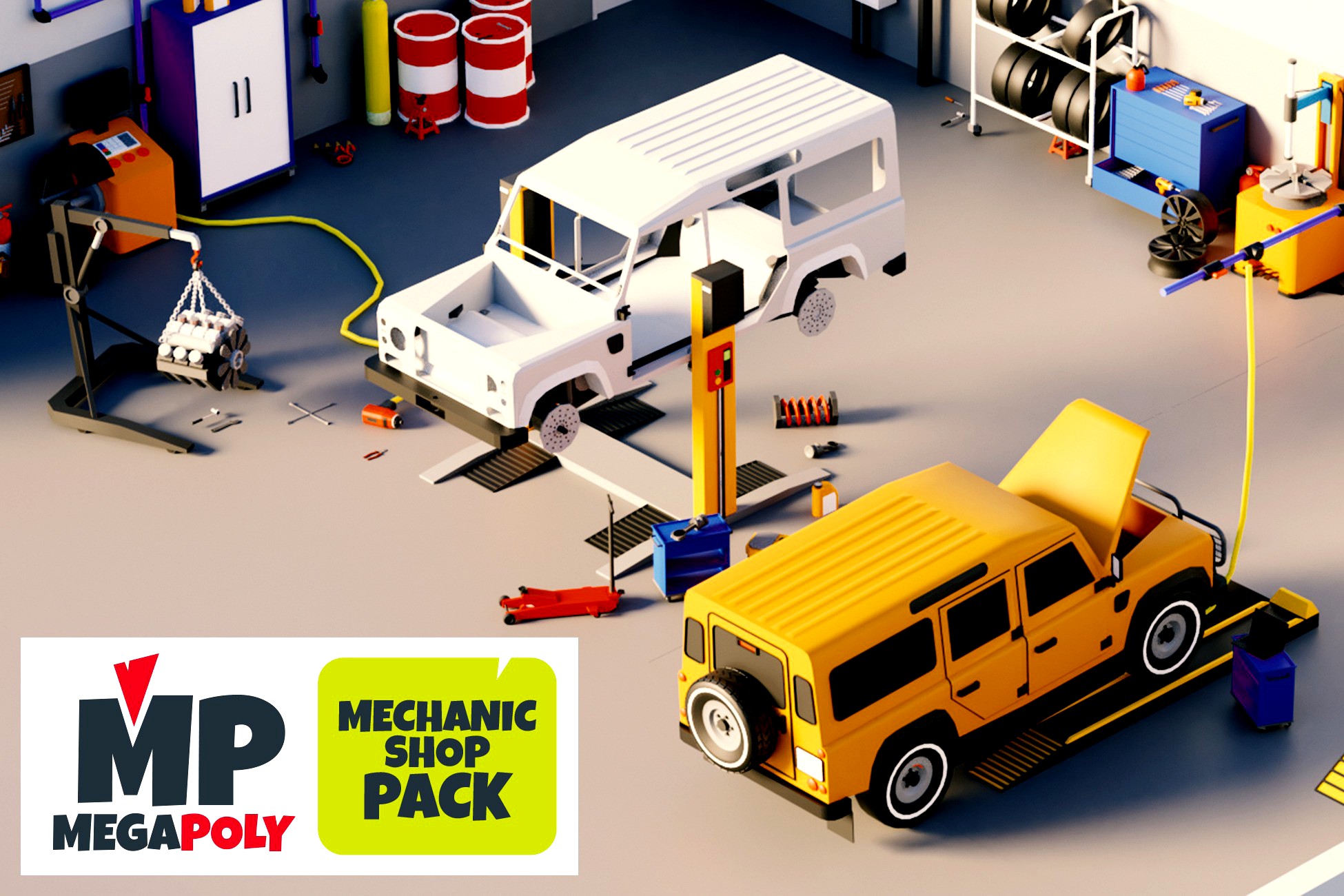 Megapoly.Art - Mechanic Shop Pack