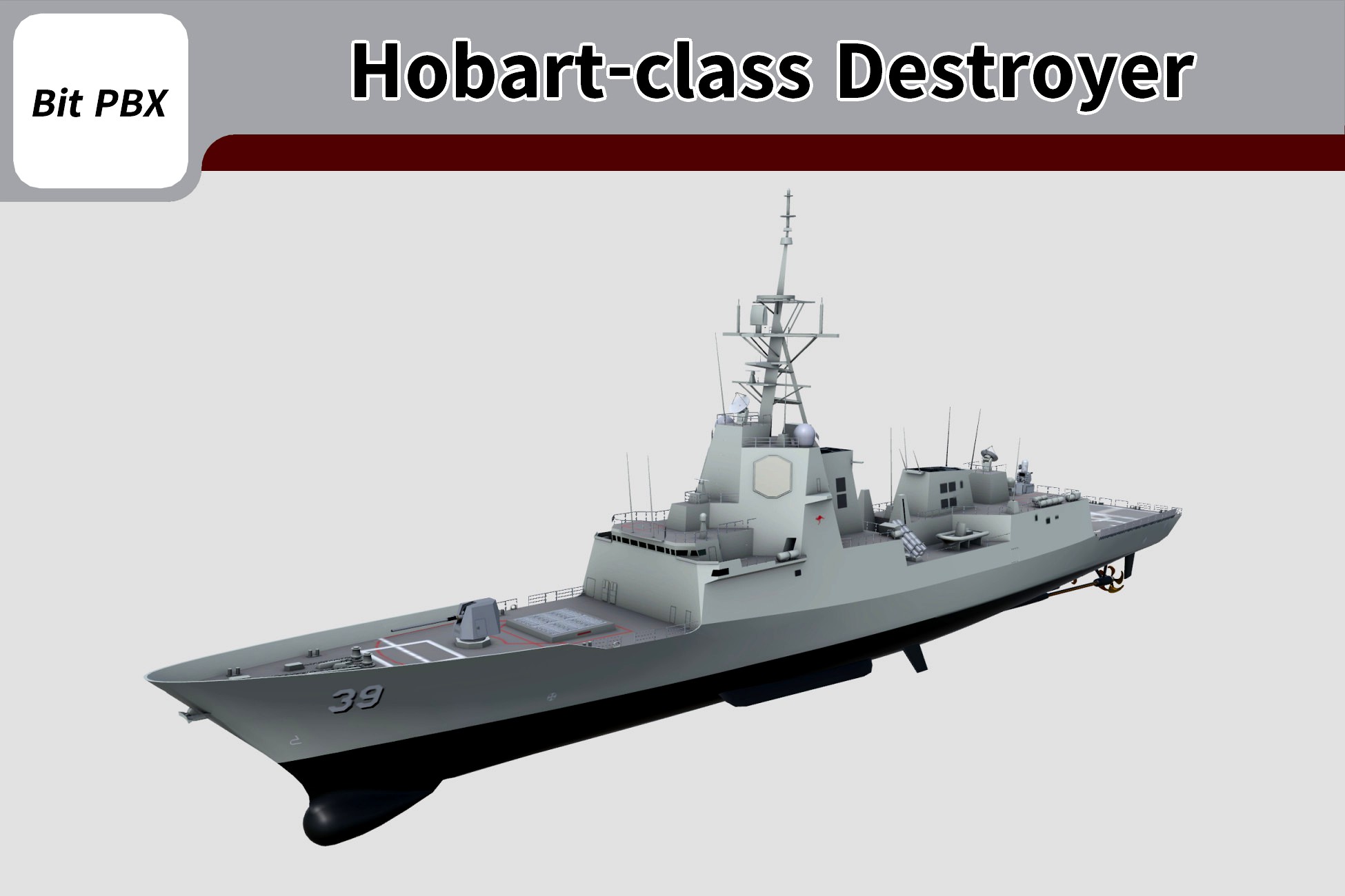 Australian modern military ship Hobart-class destroyer