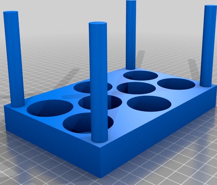 D Battery Holder stackable by Rudedog99